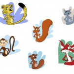 Exemples de mascotte réalisées en vectoriel.