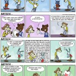 "L'artiste". Une quinzaine de gags publié dans "Le Courrier Picard".