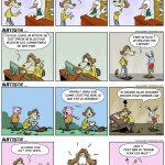 "L'artiste". Une quinzaine de gags publié dans "Le Courrier Picard".
