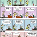 "L'artiste". Une quinzaine de gags publié dans "Le Courrier Picard".