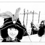 Portrait. Encre de chine, format raisin.