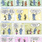 "Microzone". Série d'une trentaine de gags parus dans "Le Courrier Picard".