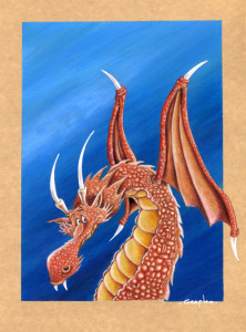 Acrylique sur dragon.