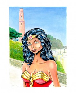Wonder Woman. Acryliques sur carton.